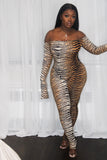 Tiger Print Jumpsuit